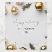 Weihnachtsweinsiegel Weinetikett (Einzelnes Label)