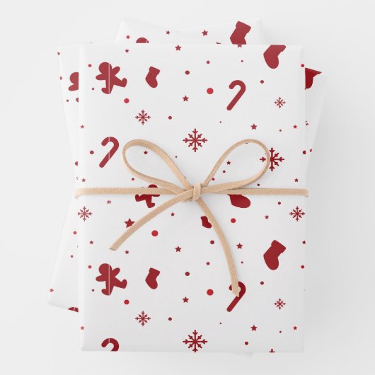 Weihnachtsweiß Geschenkpapier Set (Beispiel)