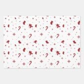 Weihnachtsweiß Geschenkpapier Set (Vorderseite)