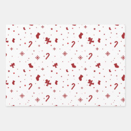 Weihnachtsweiß Geschenkpapier Set