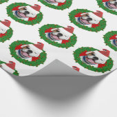 Weihnachtsweißboxer-Hundepackpapier Geschenkpapier (Ecke)