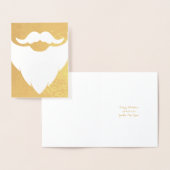 Weihnachtsweiße Bart Goldkarte Folienkarte (Anzeige)