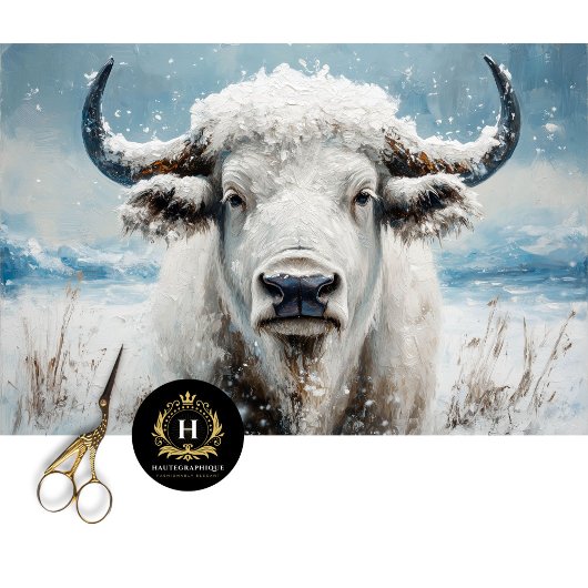 Weihnachtsweiße Buffalo Decoupage Seidenpapier