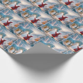 Weihnachtsweiße Dappling Geschenkpapier (Ecke)