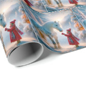 Weihnachtsweiße Dappling Geschenkpapier (Rolleneckpunkt)