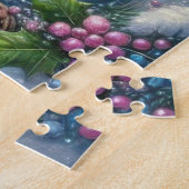 Weihnachtsweiße Einhorn mit Goldhorn Puzzle (Seite)