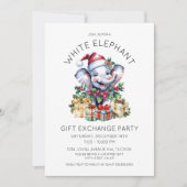 Weihnachtsweiße Elefantenbörse Einladung (Vorderseite)
