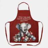 Weihnachtsweiße Elephant Gag Geschenk Schürze