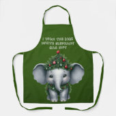 Weihnachtsweiße Elephant Gag Geschenk Schürze (Vorderseite)