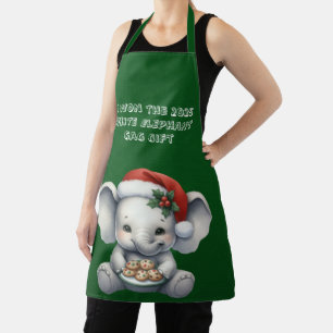 Weihnachtsweiße Elephant Gag Geschenk Schürze
