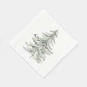 Weihnachtsweiße Grüne Bäume Serviette (Ecke)