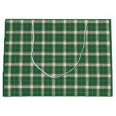 Weihnachtsweiße Grüne Kariert große Geschenktasche Große Geschenktüte (Vorderseite)