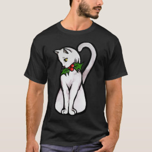 Weihnachtsweiße Katze T-Shirt