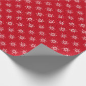 Weihnachtsweiße niedliche Schneeflocke Geschenkpapier (Ecke)