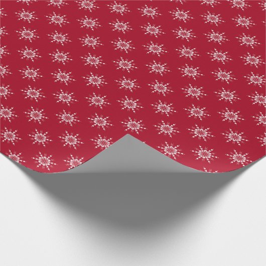 Weihnachtsweiße niedliche Schneeflocke Geschenkpapier (Ecke)