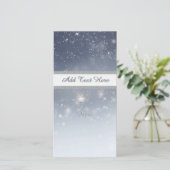 Weihnachtsweiße Schneeflocken Feiertagskarte (Stehend Vorderseite)