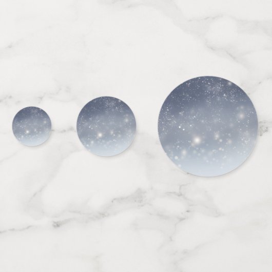 Weihnachtsweiße Schneeflocken Konfetti (Vorderseiten)