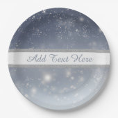 Weihnachtsweiße Schneeflocken Pappteller (Vorderseite)