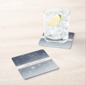 Weihnachtsweiße Schneeflocken Rechteckiger Pappuntersetzer (Vor Ort)