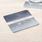 Weihnachtsweiße Schneeflocken Rechteckiger Pappuntersetzer (angewinkelt)