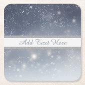 Weihnachtsweiße Schneeflocken Rechteckiger Pappuntersetzer (Vorderseite)