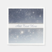 Weihnachtsweiße Schneeflocken Serviette (Vorderseite)