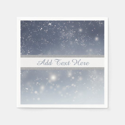 Weihnachtsweiße Schneeflocken Serviette (Vorderseite)