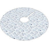 Weihnachtsweiße Strickmode Polyester Weihnachtsbaumdecke (Schrägansicht)