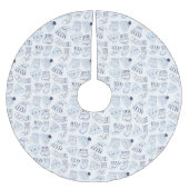 Weihnachtsweiße Strickmode Polyester Weihnachtsbaumdecke (Vorderseite)