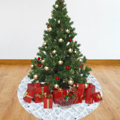 Weihnachtsweiße Strickmode Polyester Weihnachtsbaumdecke