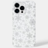 Weihnachtsweiße und Silbergraue Schneeflocken Case-Mate iPhone Hülle (Rückseite)