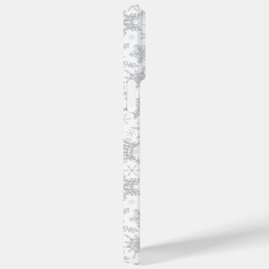 Weihnachtsweiße und Silbergraue Schneeflocken Case-Mate iPhone Hülle (Rückseite / Rechts)