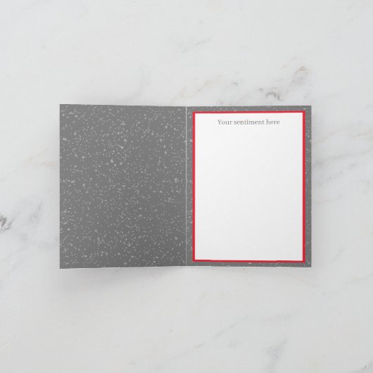 Weihnachtsweißelfant hinzufügen feiertagskarte (Innenseite)