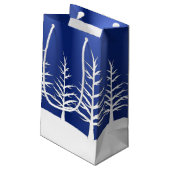 Weihnachtsweißer Baum-Schnee Kleine Geschenktüte (Rückseite Schrägansicht)
