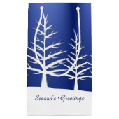 Weihnachtsweißer Baum-Schnee Kleine Geschenktüte (Vorderseite)