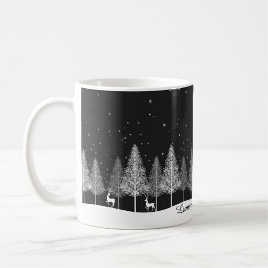 Weihnachtsweißer Becher Kaffeetasse (Links)