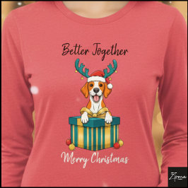 Weihnachtsweißer Pointer-Rentier-Geschenkgrafik Tri-Blend Shirt