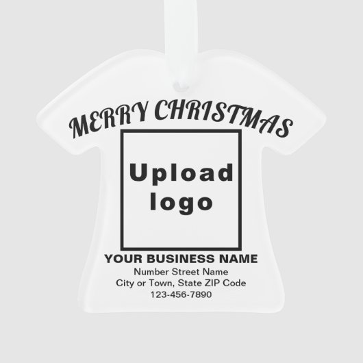 Weihnachtsweißer T - Shirt Form Acryl Ornament (Rückseite)