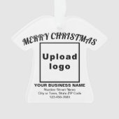 Weihnachtsweißer T - Shirt Form Acryl Ornament (Vorderseite)