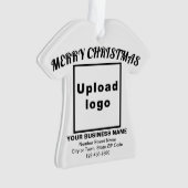 Weihnachtsweißer T - Shirt Form Acryl Ornament (Vorderseite)