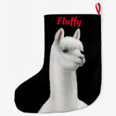 Weihnachtsweißes Alpaka-kundengerechter Strumpf Großer Weihnachtsstrumpf (Rückseite)