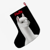 Weihnachtsweißes Alpaka-kundengerechter Strumpf Großer Weihnachtsstrumpf (Rückseite (Hängend))