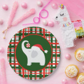 Weihnachtsweißes Elefant-Party Pappteller (Party)