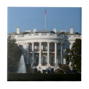 Weihnachtsweißes Haus für Feiertage Washington DC Fliese