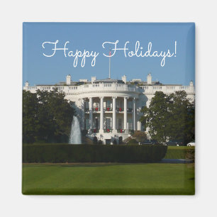 Weihnachtsweißes Haus für Feiertage Washington DC Magnet