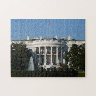 Weihnachtsweißes Haus für Feiertage Washington DC Puzzle