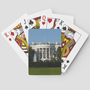 Weihnachtsweißes Haus für Feiertage Washington DC Spielkarten