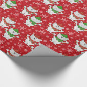 Weihnachtsweißes Teddybär-Muster Geschenkpapier (Ecke)