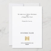 Weihnachtsweißgold-Foto Feiertagskarte (Rückseite)