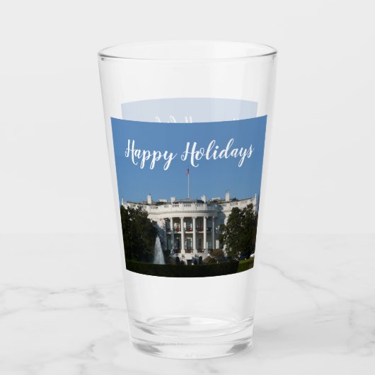 Weihnachtsweißhaus Glas (Vorderseite)